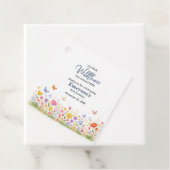 Cute Colorful Little Wildflower 1st Birthday Party フェイバータグ (インサイチュ)