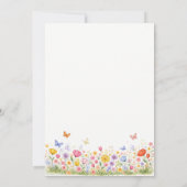 Cute Colorful Little Wildflower 1st Birthday Party 招待状 (裏面)