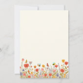 Cute Colorful Little Wildflower Bee's 1st Birthday 招待状 (裏面)