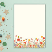 Cute Colorful Little Wildflower Bee's 1st Birthday 招待状