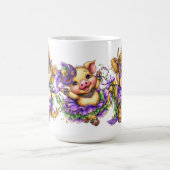 CUTE COLORFUL MARDI GRAS ANIMALS コーヒーマグカップ (中央)