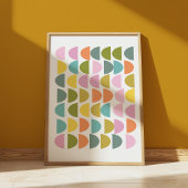 Cute Colorful Modern Geometric Shapes Design ポスター