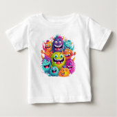Cute Colorful Monster Squad Baby Shirt ベビーTシャツ (正面)