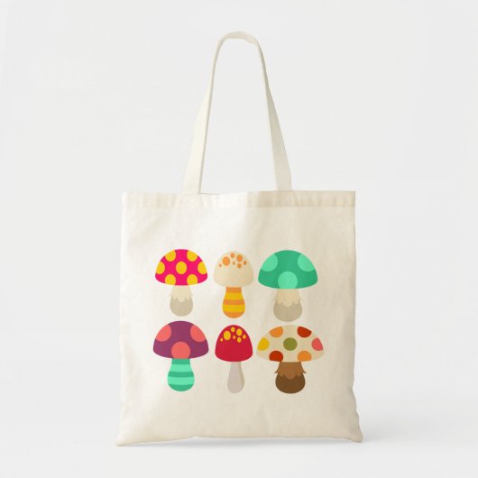 Cute colorful mushrooms トートバッグ (正面)