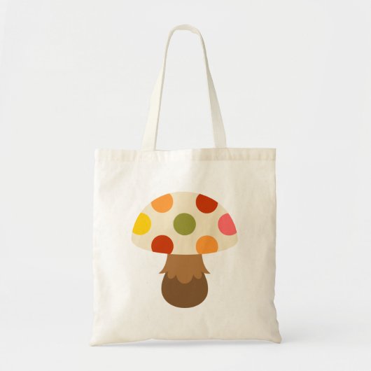 Cute colorful mushrooms tote bag トートバッグ (正面)