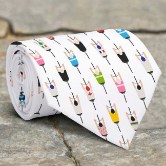 Cute Colorful National Cyclists Illustration Art ネクタイ