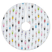 Cute Colorful National Cyclists Illustration Art ブラッシュドポリエステルツリースカート (正面)