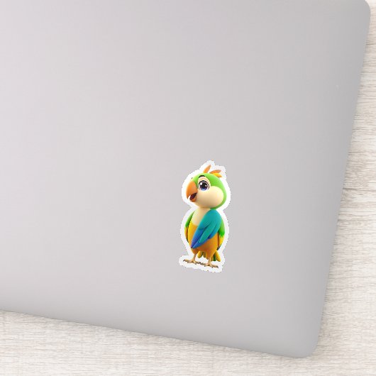 Cute Colorful Parrot Sticker シール (詳細)
