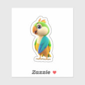 Cute Colorful Parrot Sticker シール (シート)