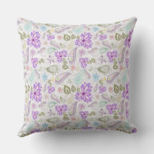 Cute colorful pastel paisley patterns クッション (裏面)
