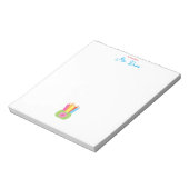 Cute Colorful Pencils Kindergarten Teacher Notepad ノートパッド (回転)