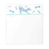 Cute Colorful Playful Dog Notepad ノートパッド (正面)