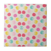 Cute Colorful Polka Dot Pattern タイル (正面)