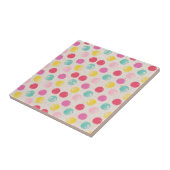Cute Colorful Polka Dot Pattern タイル (側面)