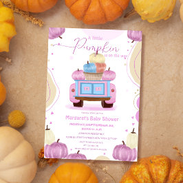 cute colorful pumpkins baby shower Invitation 招待状