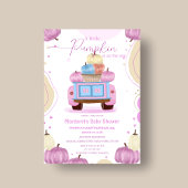cute colorful pumpkins baby shower Invitation 招待状