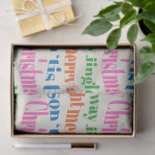 Cute Colorful Retro Christmas Script Decoupage 薄葉紙 (ギフト)