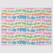 Cute Colorful Retro Christmas Script Decoupage 薄葉紙 (正面)