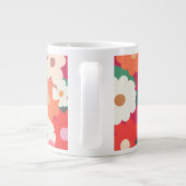 Cute Colorful Retro Florals ジャンボコーヒーマグカップ (裏面)