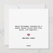 Cute Colorful Retro Starry Merry Christmas  シーズンカード (裏面)