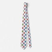 Cute Colorful Robot Pattern ネクタイ (正面)