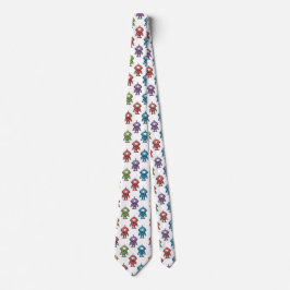 Cute Colorful Robot Pattern ネクタイ