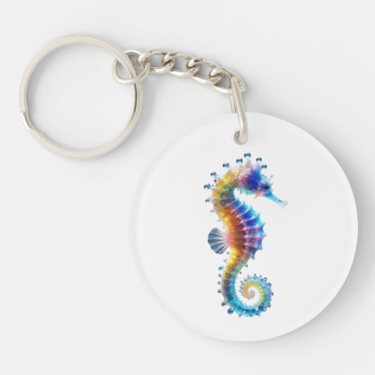 Cute Colorful Seahorses キーホルダー (正面)