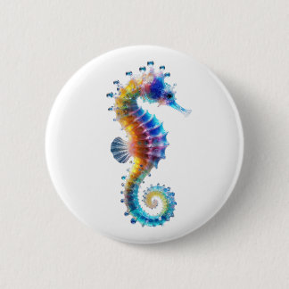 Cute Colorful Seahorses 缶バッジ