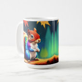 Cute Colorful Sitting Squirrel-75463 コーヒーマグカップ (正面左)