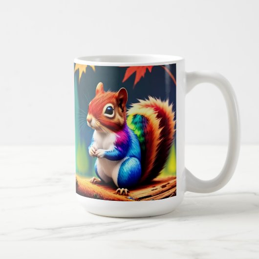 Cute Colorful Sitting Squirrel-75463 コーヒーマグカップ (右)