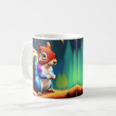 Cute Colorful Sitting Squirrel-75463 コーヒーマグカップ (正面左)