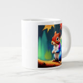 Cute Colorful Sitting Squirrel-75463 ジャンボコーヒーマグカップ (正面右)