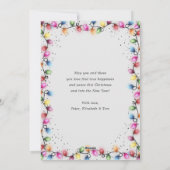 Cute Colorful String Lights Photo Christmas Card シーズンカード (裏面)