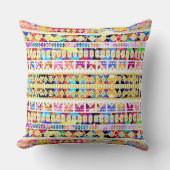 Cute colorful tribal aztec pattern クッション (正面)