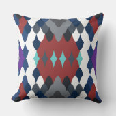 Cute colotful fish crust pattern クッション (正面)