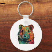 cute colour full hamster art design キーホルダー (正面)