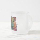 cute colour full hamster art design フロストグラスマグカップ (正面右)