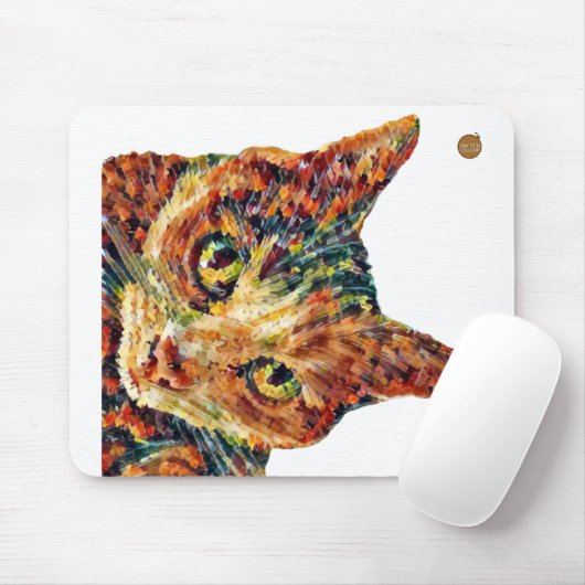Cute Colourful Cat Mousemat マウスパッド (マウス)