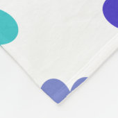 Cute colourful hearts フリースブランケット (角)