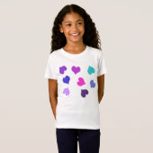 Cute colourful hearts tシャツ (正面フル)