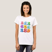 Cute Colourful Numbers Maths T Shirt for Kids Tシャツ (正面フル)