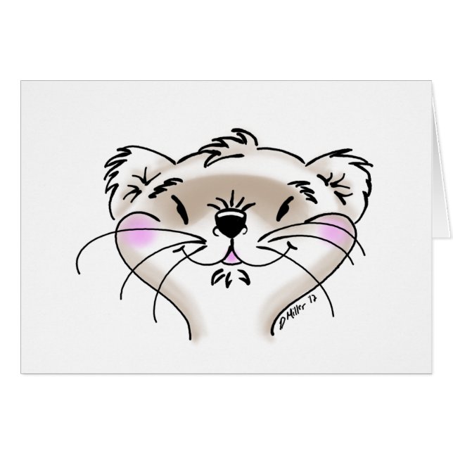 Cute Comic Ferret Face (正面横)