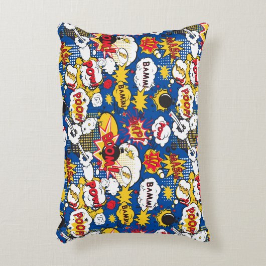 Cute Comic Pattern  アクセントクッション (正面(垂直))