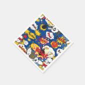 Cute Comic Pattern スタンダードカクテルナプキン (角)