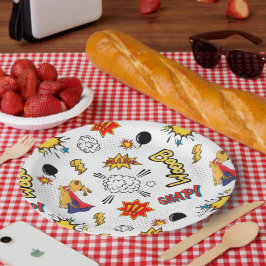 Cute Comic Pattern  ペーパープレート