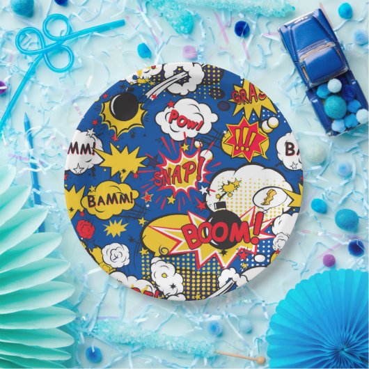 Cute Comic Pattern  ペーパープレート (パーティー)
