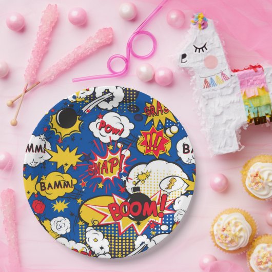 Cute Comic Pattern  ペーパープレート (パーティー)