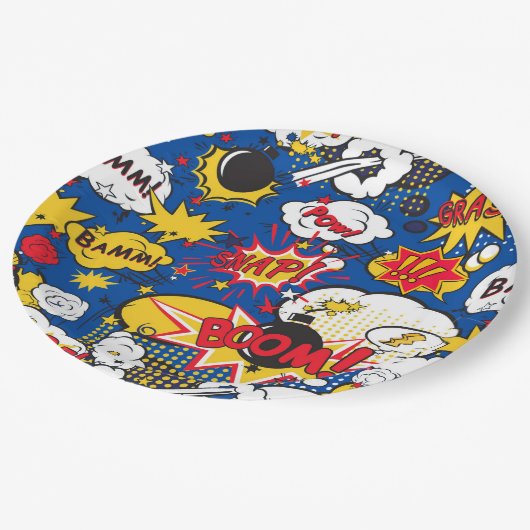 Cute Comic Pattern  ペーパープレート (アングル)
