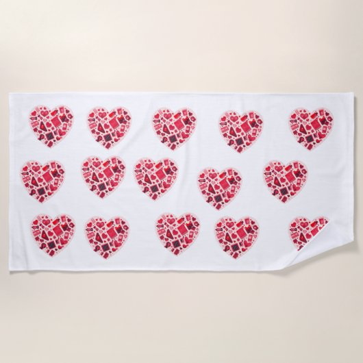 Cute Confetti Pattern | Playful Personalized Gift  ビーチタオル (正面)