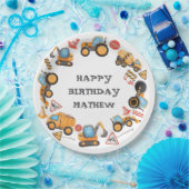  Cute Construction Birthday  ペーパープレート (パーティー)